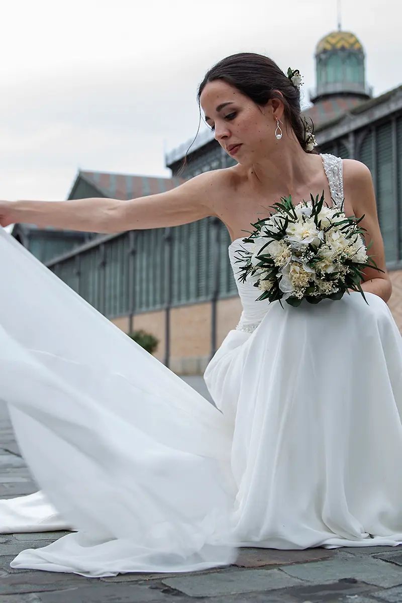 Novia en el casco antiguo del Born Barcelona España