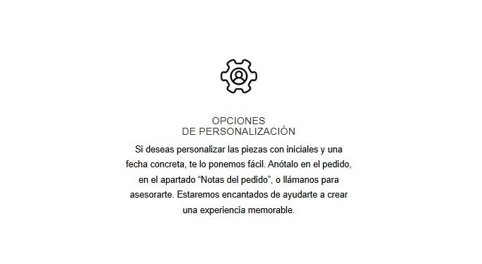 Opciones de personalización