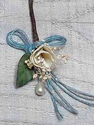Alfileres Novia con Flores Secas