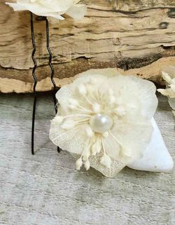2 Horquillas con Paniculata y Hortensia