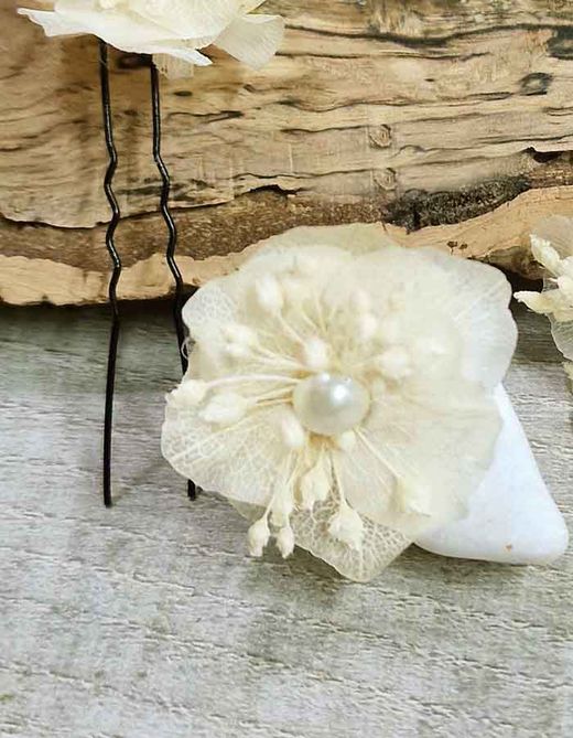 2 Horquillas con Paniculata y Hortensia