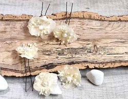 2 Horquillas con Paniculata y Hortensia