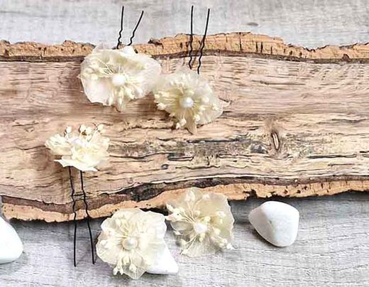 2 Horquillas con Paniculata y Hortensia