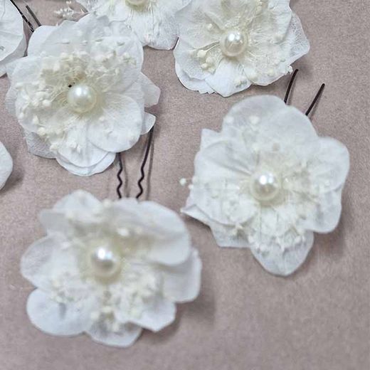 2 Horquilla de Hortensia y Perla