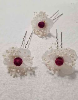 3 Horquillas con Hortensia Preservada