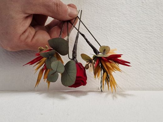 3 Horquillas Grandes Flores Iria