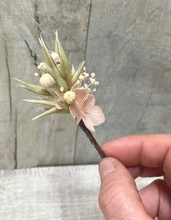 3 Pin de Flor Preservada Rosalia