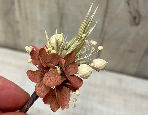 3 Pin de Flor Preservada Rosalia