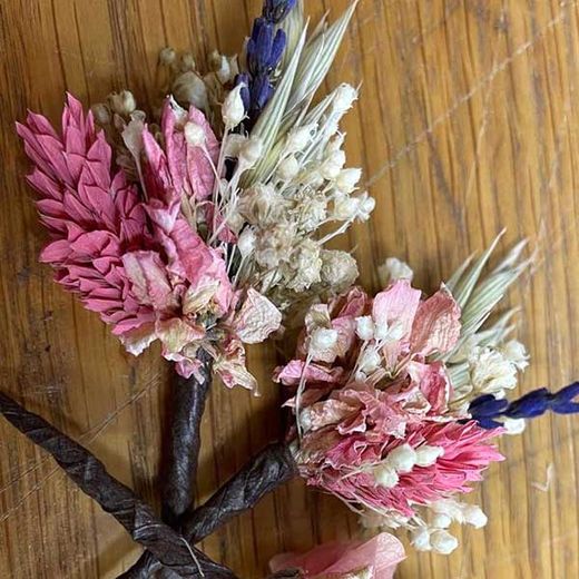 3 Pin Flores Rosas y Lavanda