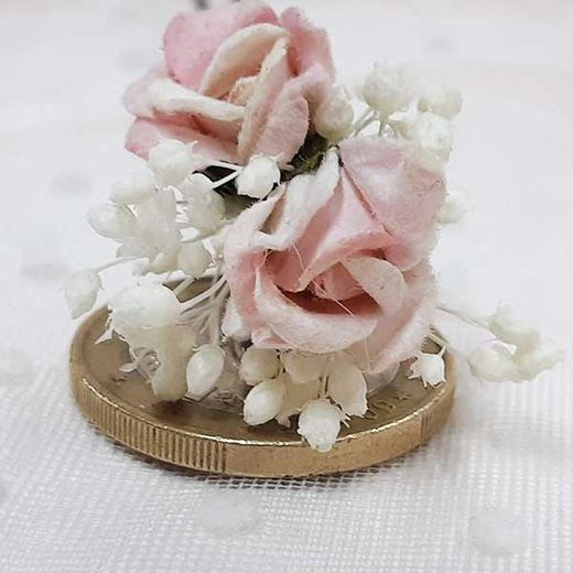 3 Pin Pelo Capullito Rosa