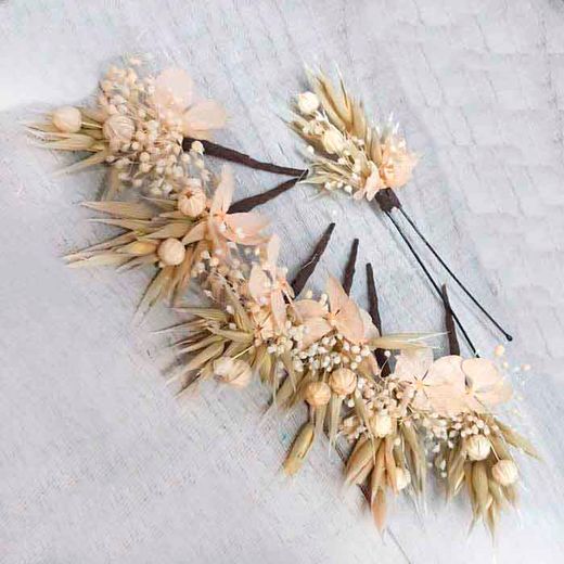 3 Horquillas de Flor Rosalia