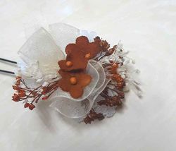 Horquillas Flores Pelo Ocres Cari