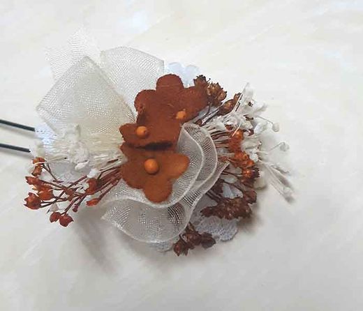 Horquillas Flores Pelo Ocres Cari