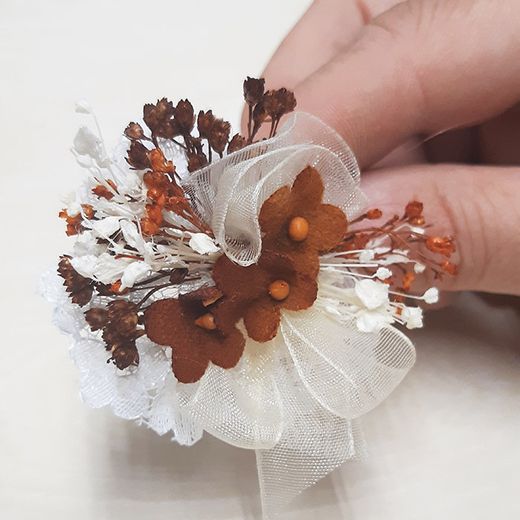 Horquillas Flores Pelo Ocres Cari