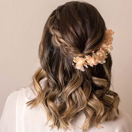 5 Hortensia Rosa Para el Pelo