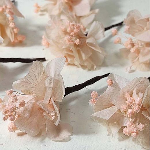 5 Hortensia Rosa Para el Pelo