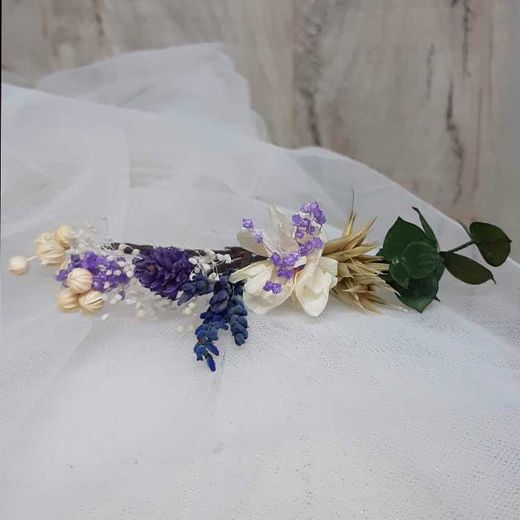 5 Pin Pelo Surtido Flor Lila