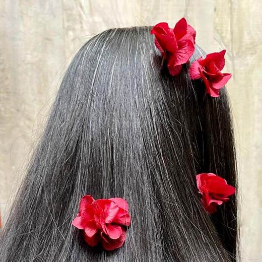 5 Pins Hortensia Burdeos