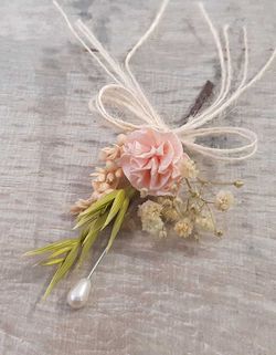 Alfiler de Boda Flor Natural Campesina