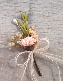 Alfiler de Boda Flor Natural Campesina