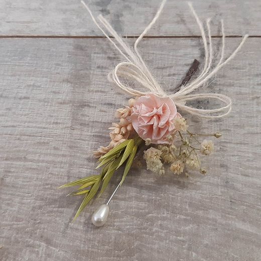 Alfiler de Boda Flor Natural Campesina