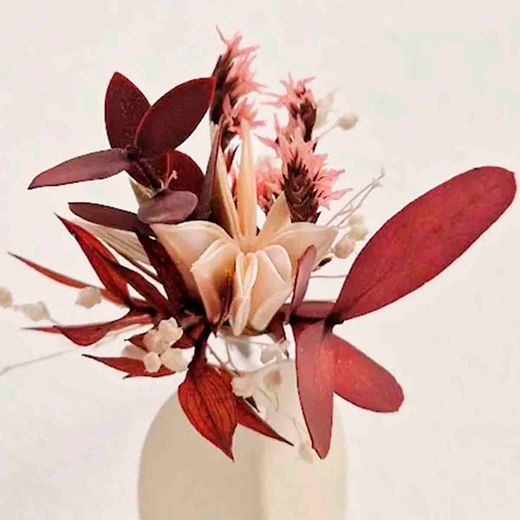 Botón de Flor para Boda Hojas