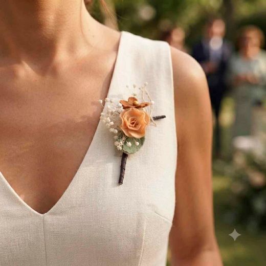 Alfiler Flor Preservada Boho Chic