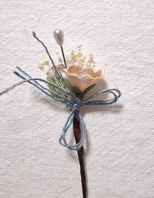 Alfiler Flor Preservada Boho