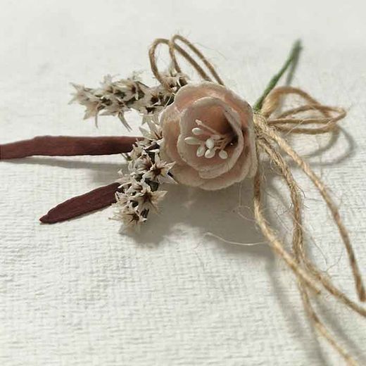 Alfiler Flor Preservada Boho