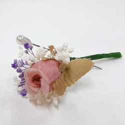 Alfiler flor seca y papaver