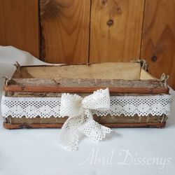 Bandeja Rústica de madera de castaño para Bodas