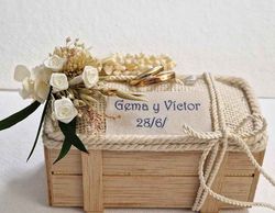 Caja madera para alianzas y arras