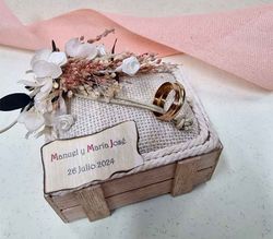 Caja madera para alianzas y arras
