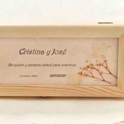 Caja personalizada para pergaminos y votos de boda