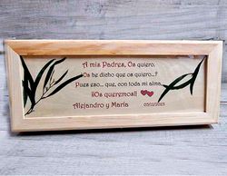 Caja personalizada para pergaminos y votos de boda