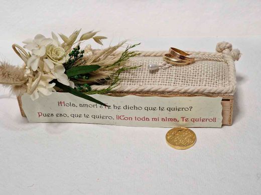 Caja Porta Anillos y Arras Rectangular