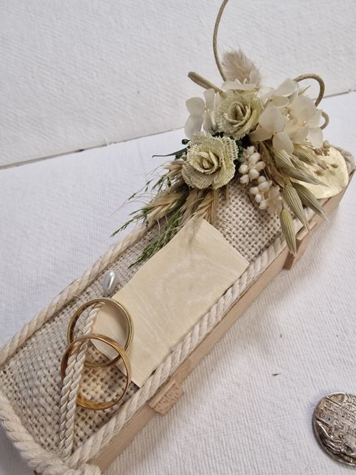 Caja Porta Anillos y Arras Rectangular