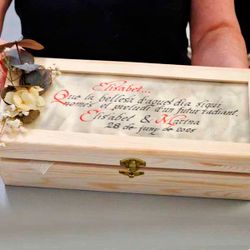 Caja de madera personalizada para pergaminos