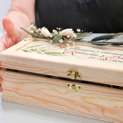 Caja de madera personalizada para pergaminos