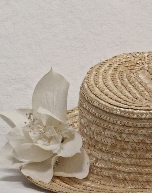 Canotier Boda con Magnolia Preservada