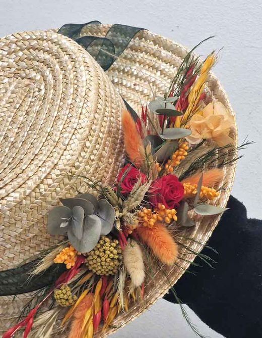 Canotier Flores Colores Otoñales Iria