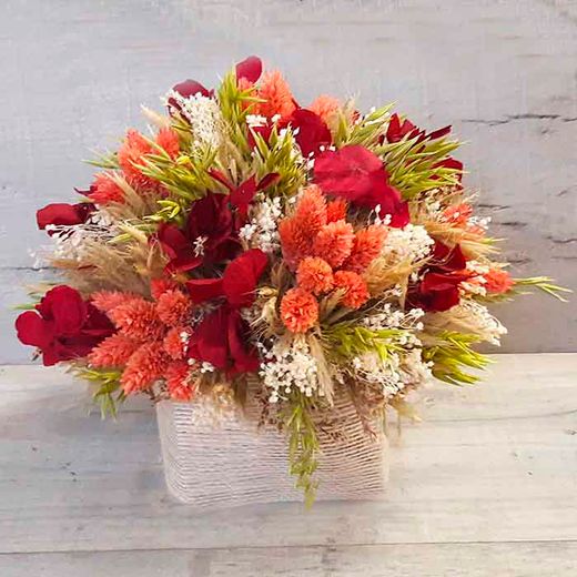 Centro de Mesa Burdeos y Pistacho