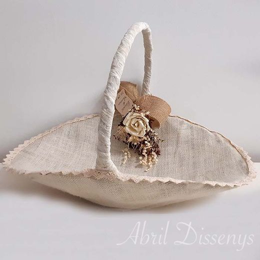 Cesta Grande con Flores Secas