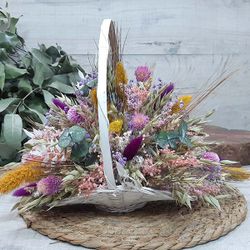 Cesta Grande Flores Preservadas Ada