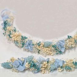 Cintura de Flor Azul Preservada 22 cm