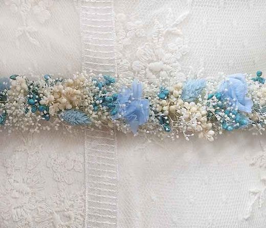 Cintura o Tocado de Flor 3x20cm