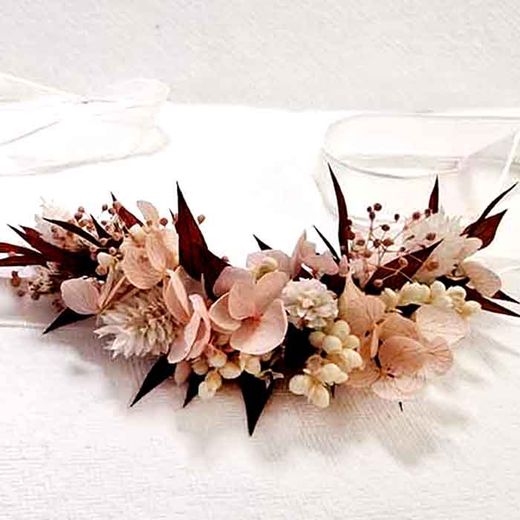 Tocado de Flores Cintura 4X14 cm Colección Camel