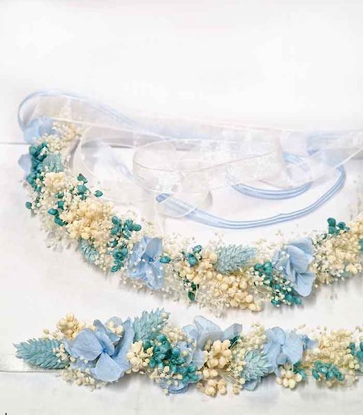 Cinturas o Tirantes de Flores Bea 3 x 45 cm.