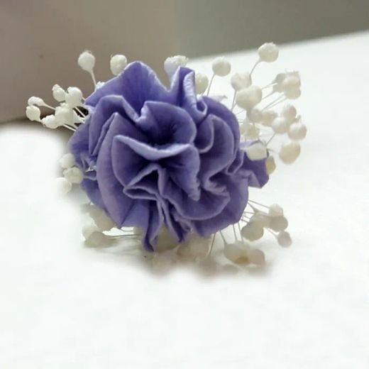 Clavel de Papel para el Pelo Hecho a Mano