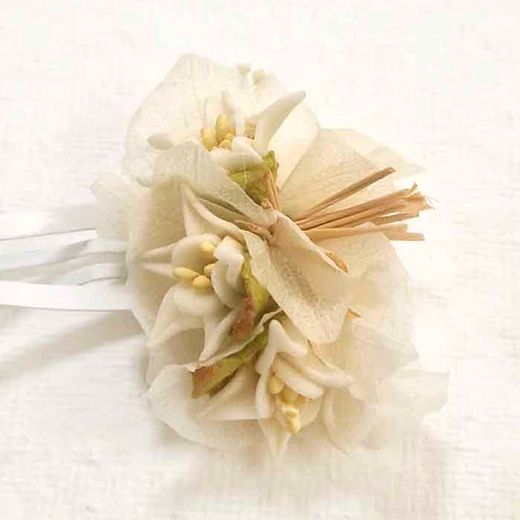 Clip Flor para el Pelo Bebé Edelweiss